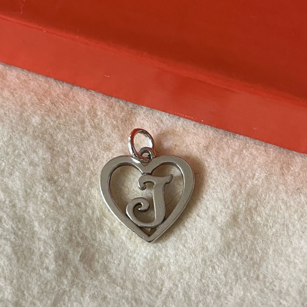 James Avery Heart Script Initial Charm - image 1